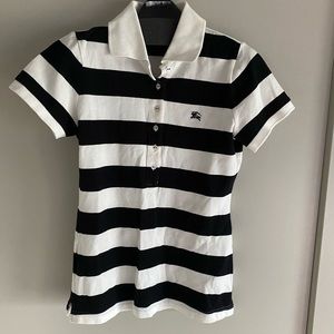 Burberry stripe polo T-shirt